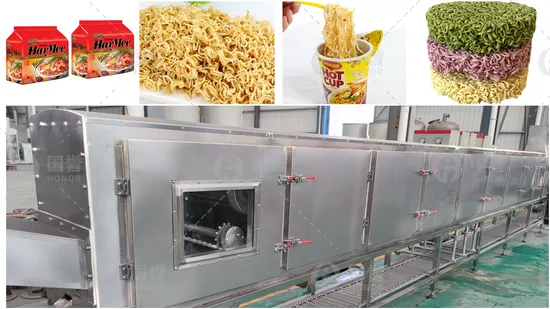 Chaîne de production de nouilles instantanées frites à haut rendement avec système de filtre à huile