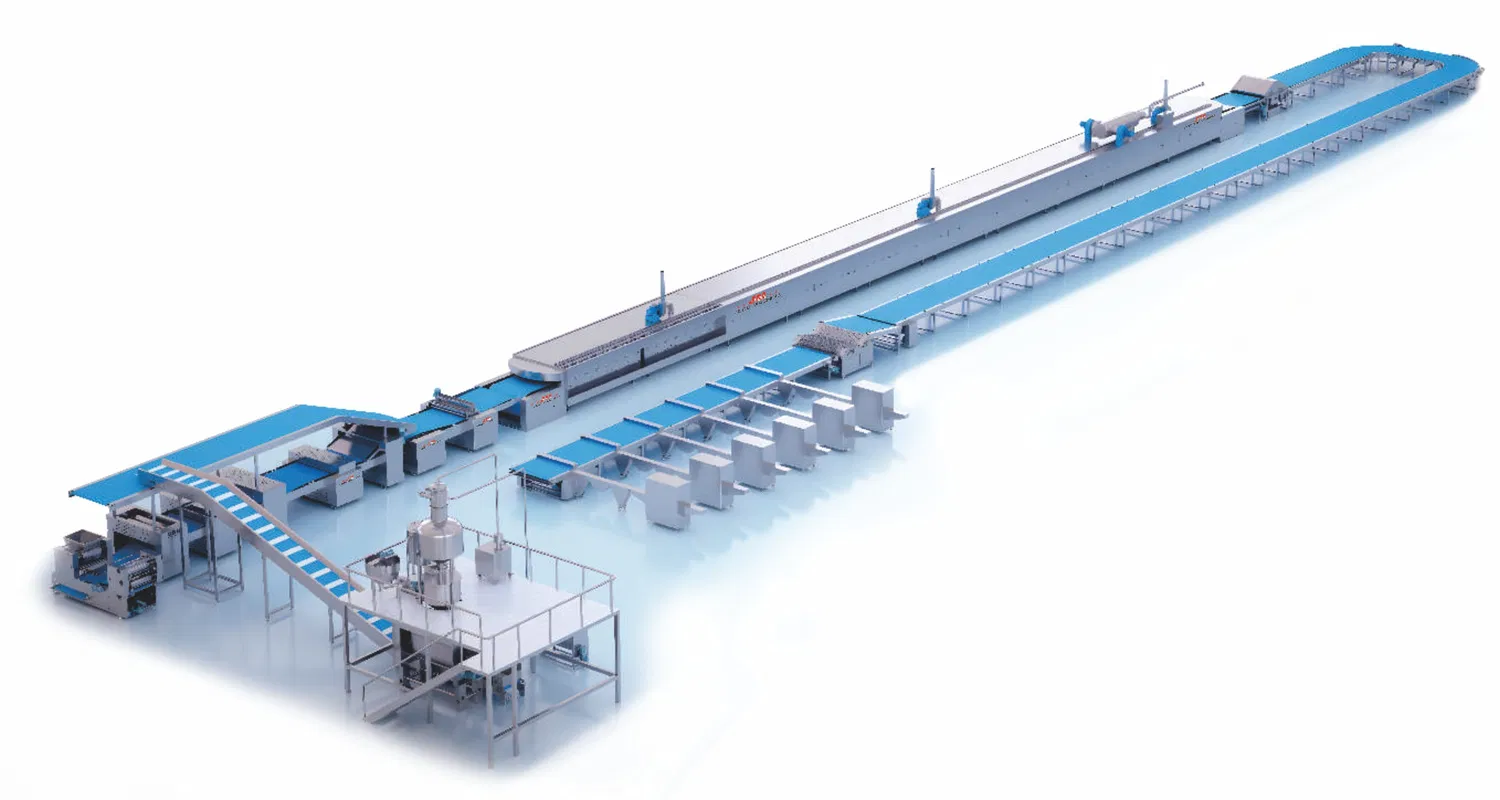 Ligne de production de biscuits entièrement automatique pour usine de biscuits